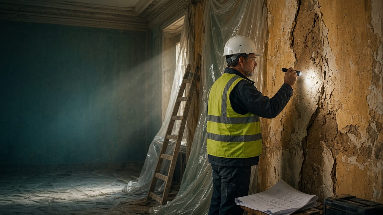 Repérage avant travaux dans un appartement en rénovation par un expert équipé